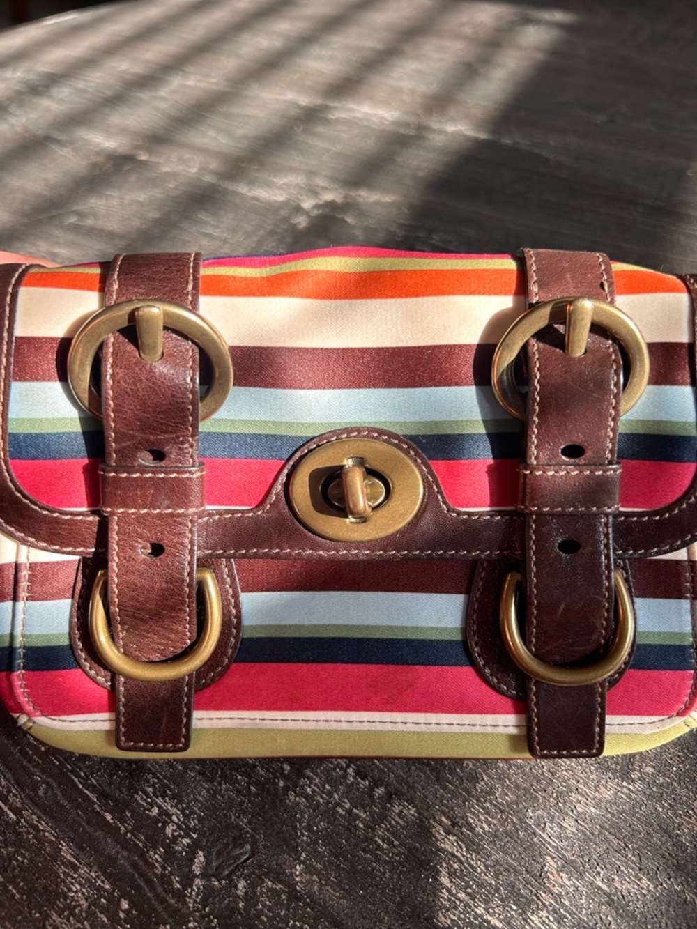 Coach 65th Anniversary Legacy Striped Garcia Striped Wristlet/Clutch - Picture 3 of 10